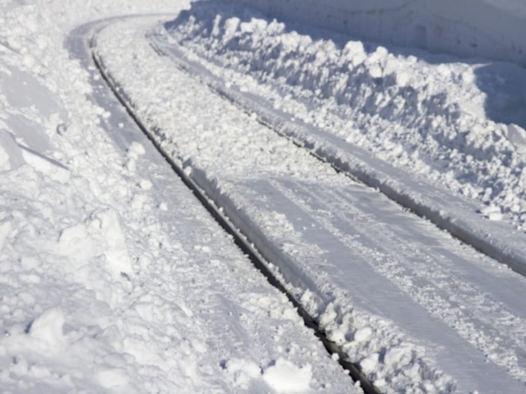 雪の線路