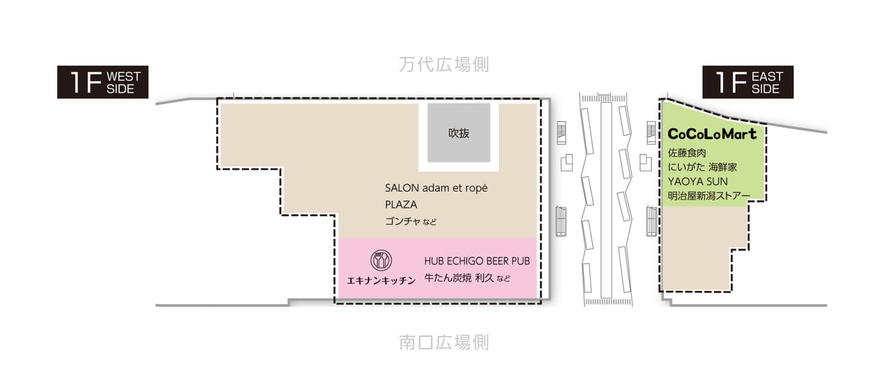 CoCoLo新潟一階イメージ