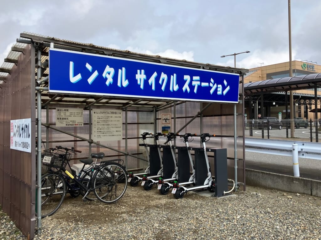 新潟市北区豊栄駅のレンタルサイクルステーション