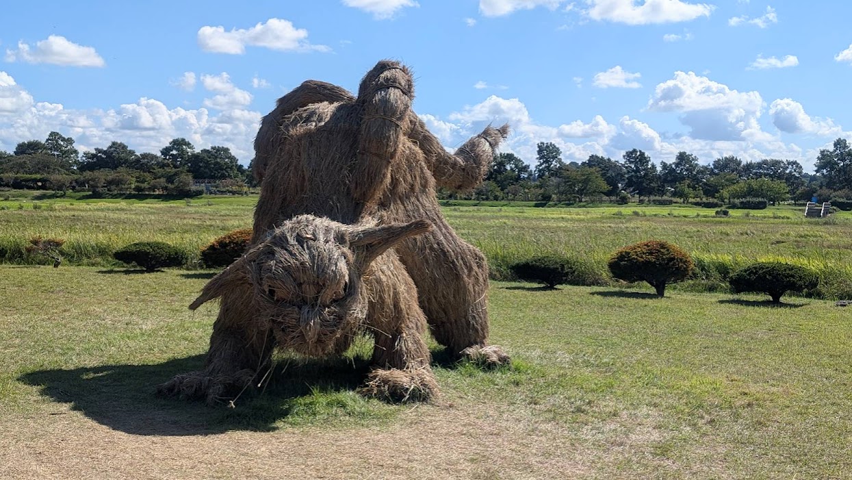 上堰潟公園のわらアート