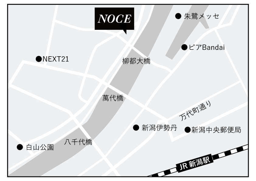 新潟市中央区新島町通りのインテリアショップNOCE(ノーチェ)新潟店の地図