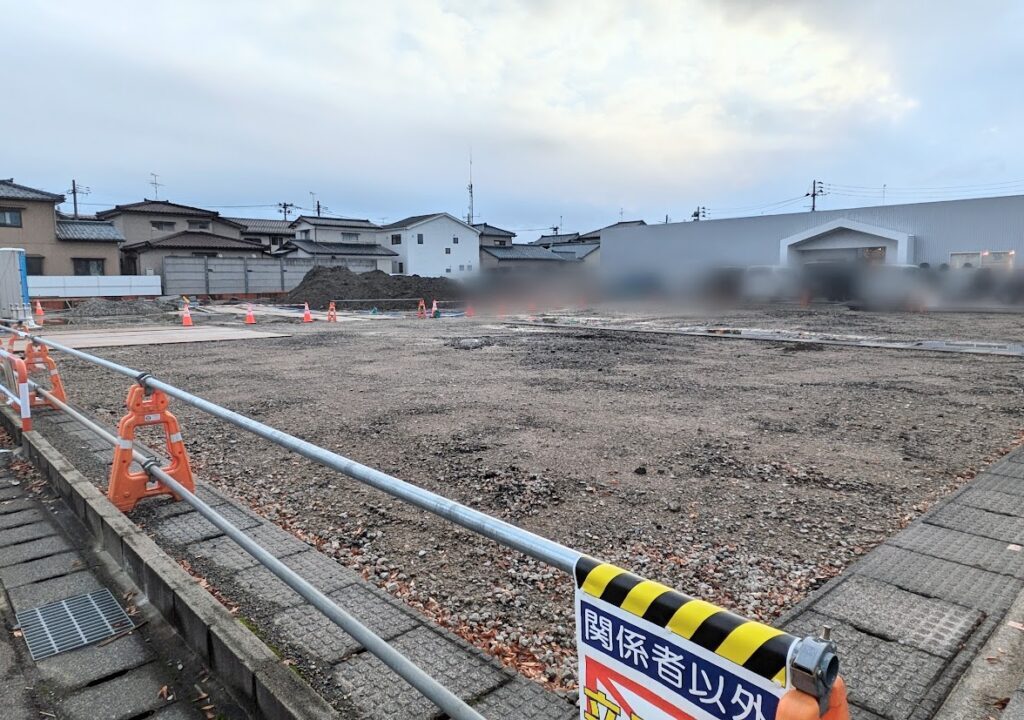 新潟市東区牡丹山のローソン新潟牡丹山１丁目店の建設予定地