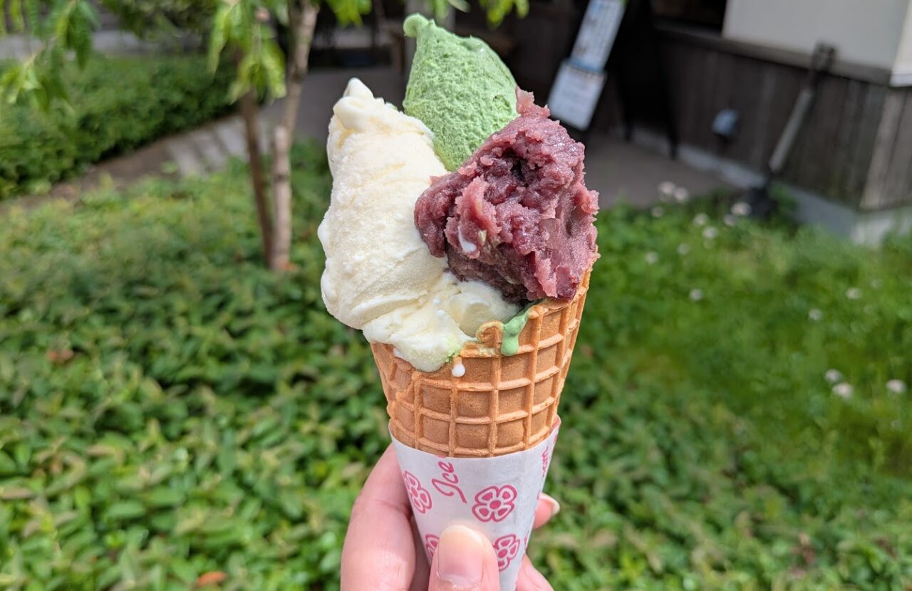 新潟市北区嘉山字嘉山のお菓子処菜菓亭のおかしの里のジェラート