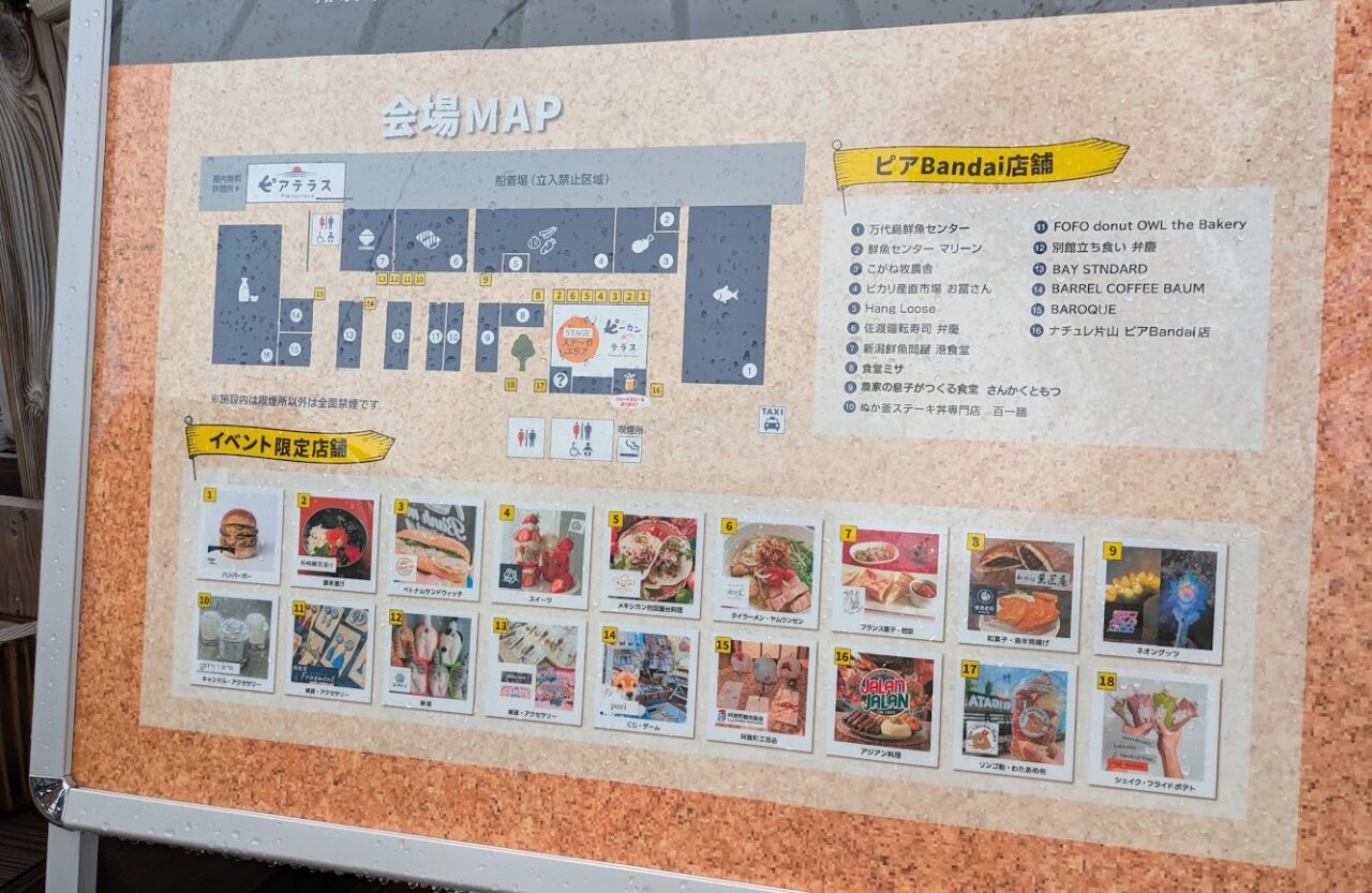 新潟市中央区万代島のピアBandaiの星空マーケットのポスター