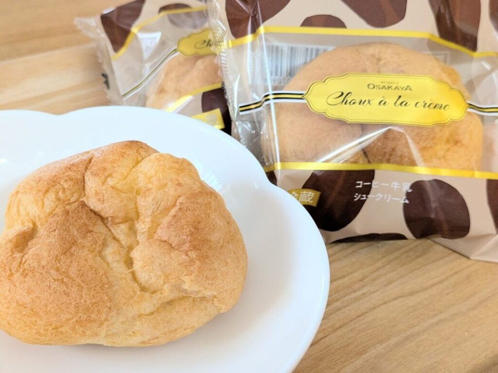 大阪屋のコーヒー牛乳シュークリーム