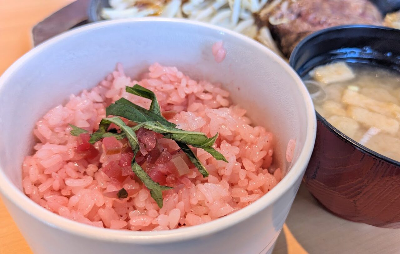 さるーん新潟桜木店の梅ごはん